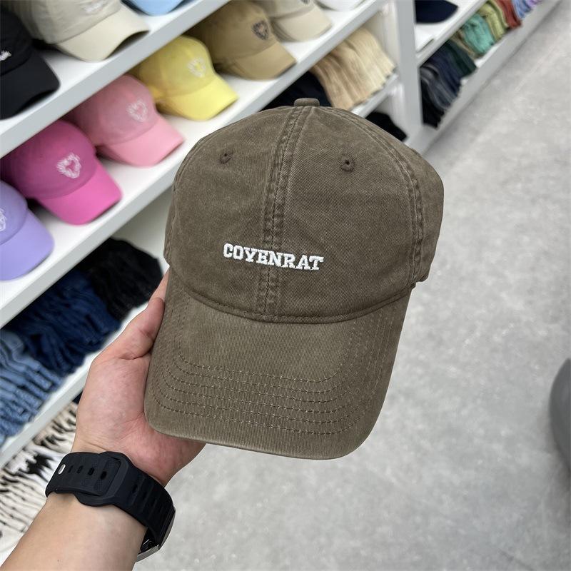 

Stylish and simple embroidery letter baseball cap children spring and autumn street versatile face small wide brim cap M（56-58cm） чорний