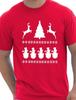 Christmas Scene Reindeer Funny Mens Christmas Gift T-Shirt Size S-XXL