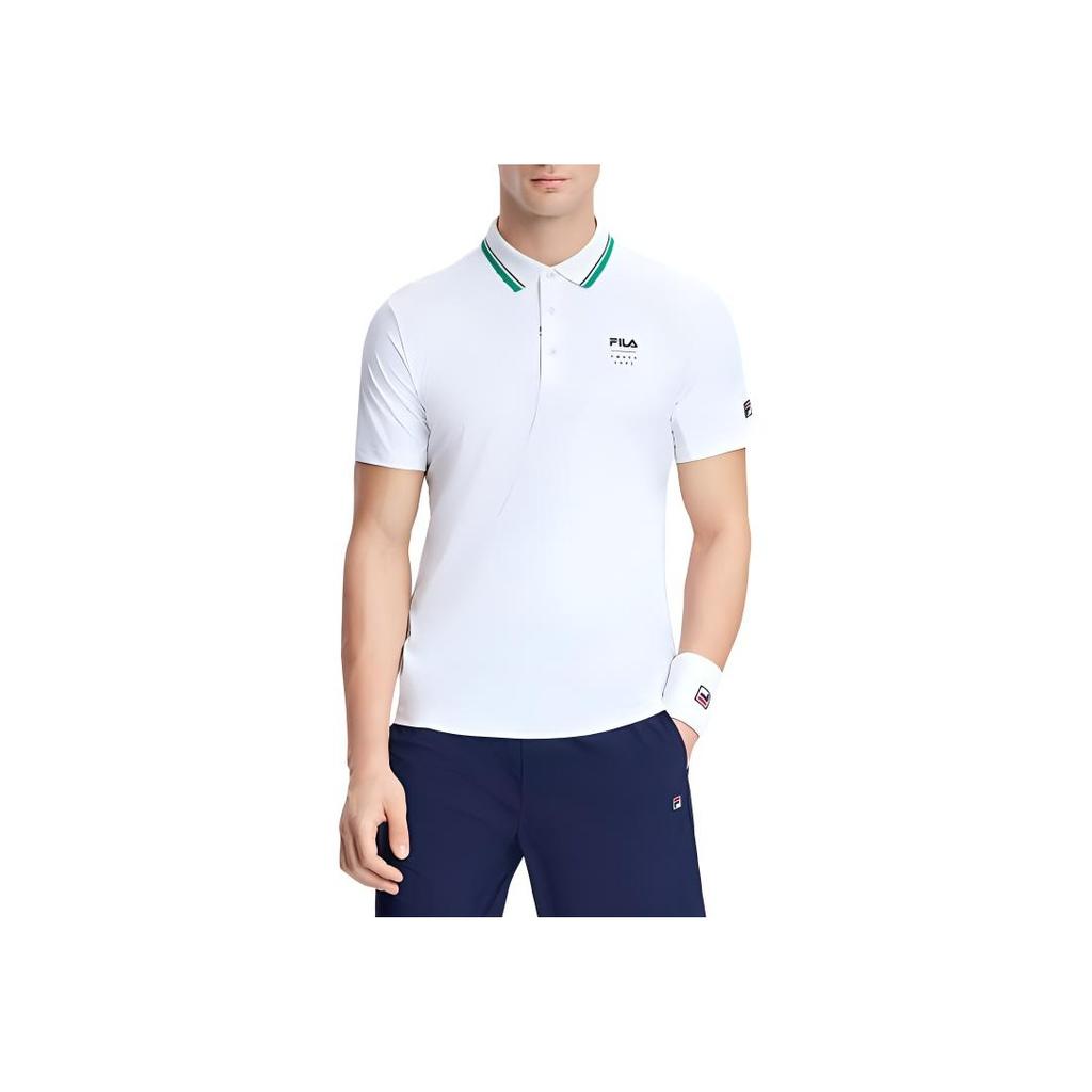 New FILA Polo Shirts Men's Jade White A11M333105F