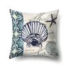 Polyester Pillowcase Peach Leather Velvet Cushion Cover Marine Life Seahorse Octopus Printed Pillowcase Car Cushion