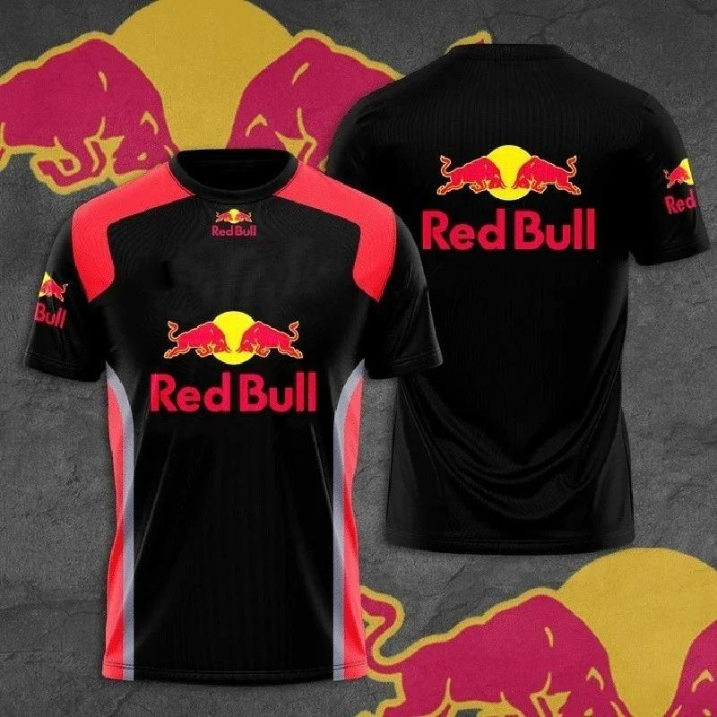Tričko s potlačou loga Red Bull Motorcycle, Jarná/letná uniforma tímu Red Bull Racing, Pánske tričko s krátkym rukávom na jazdu v teréne