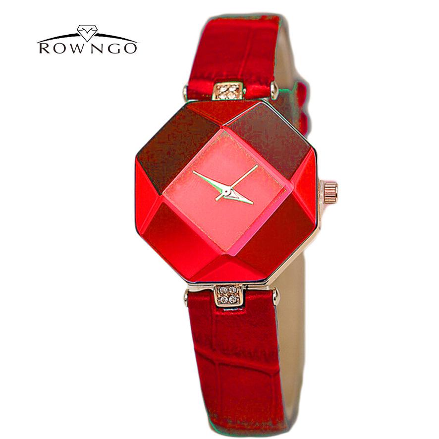 Wechat Business Fashion, Prismatic Rhombus Lens Ladies Rhombus Waterproof Watch 3340