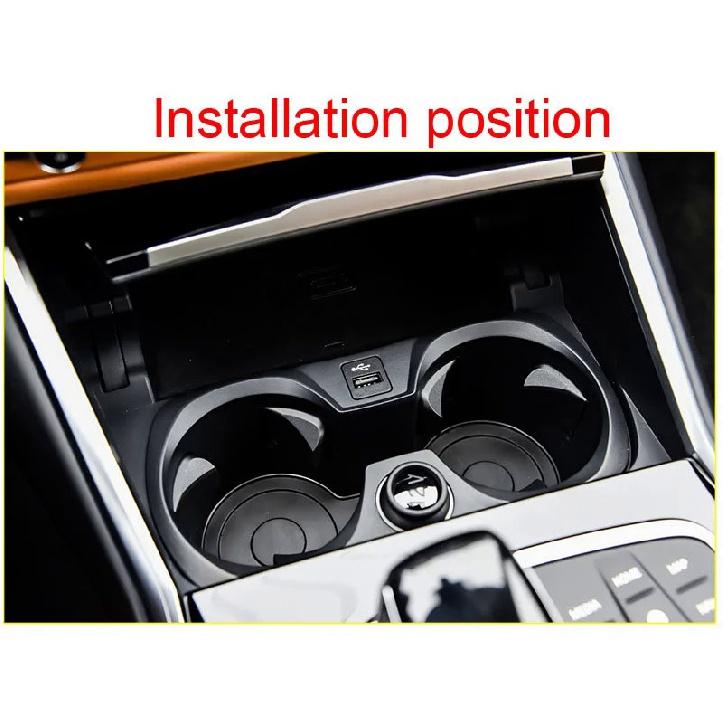 Carbon Fiber ABS For BMW 3 Series G20 G28 + Cup Holder Decoration Frame Trim Accessories