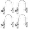 Case Pack White Security Window Lock, Window Security Door Lock with Key