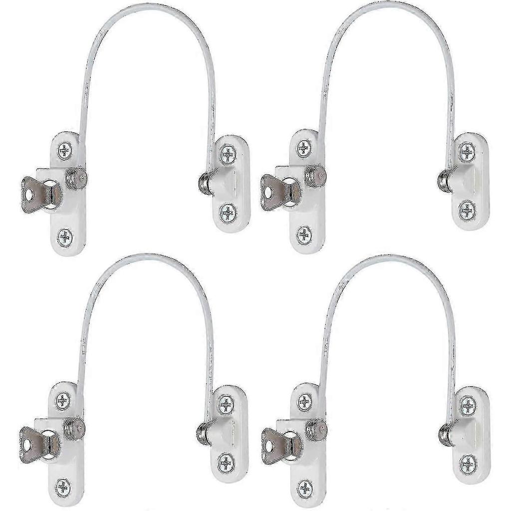 Case Pack White Security Window Lock, Window Security Door Lock with Key