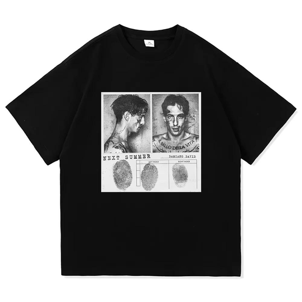 Damiano David Vtipná Malá Obavy Tričko Příští Léto 2025 Pánské Dámské Oblečení Harajuku Oblečení Vysoce Kvalitní Topy Bavlněná Trička