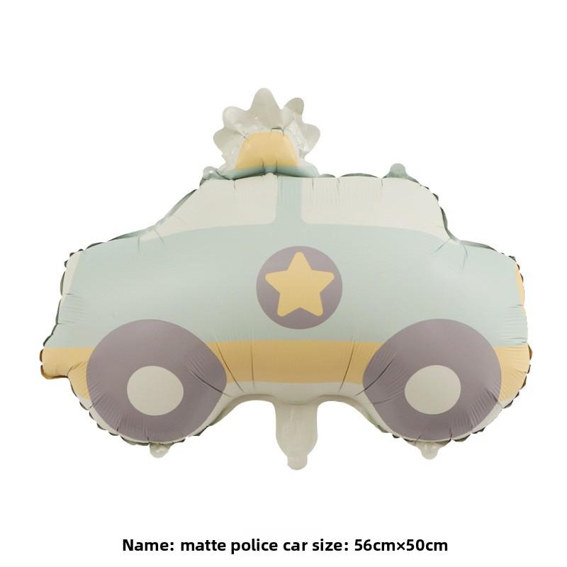 Cute Matte Frosted Car, Airplane, Bear, Rainbow Aluminum Film Balloon, Children's Birthday and First Birthday Balloon Decoration
