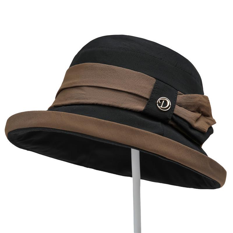 

Light and quick-drying sunshade sunscreen hat spring and summer new elegant temperament bucket hat travel sun hat women M（56-58cm）