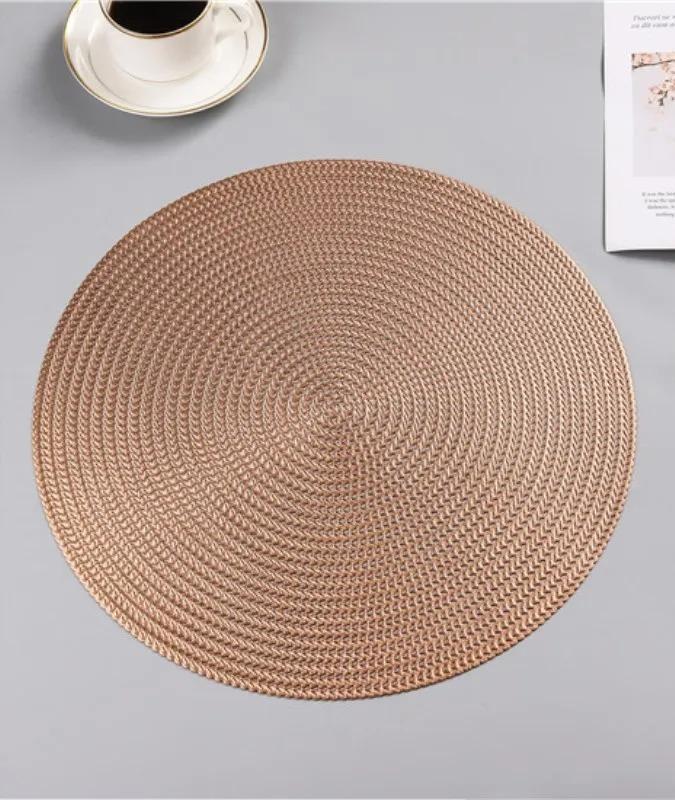 38CM Round PVC Placemat Kitchen Dining Table Mats Steak Pad Anti-scalding Insulation Pads INS Nordic Hotel Restaurant Home Decor