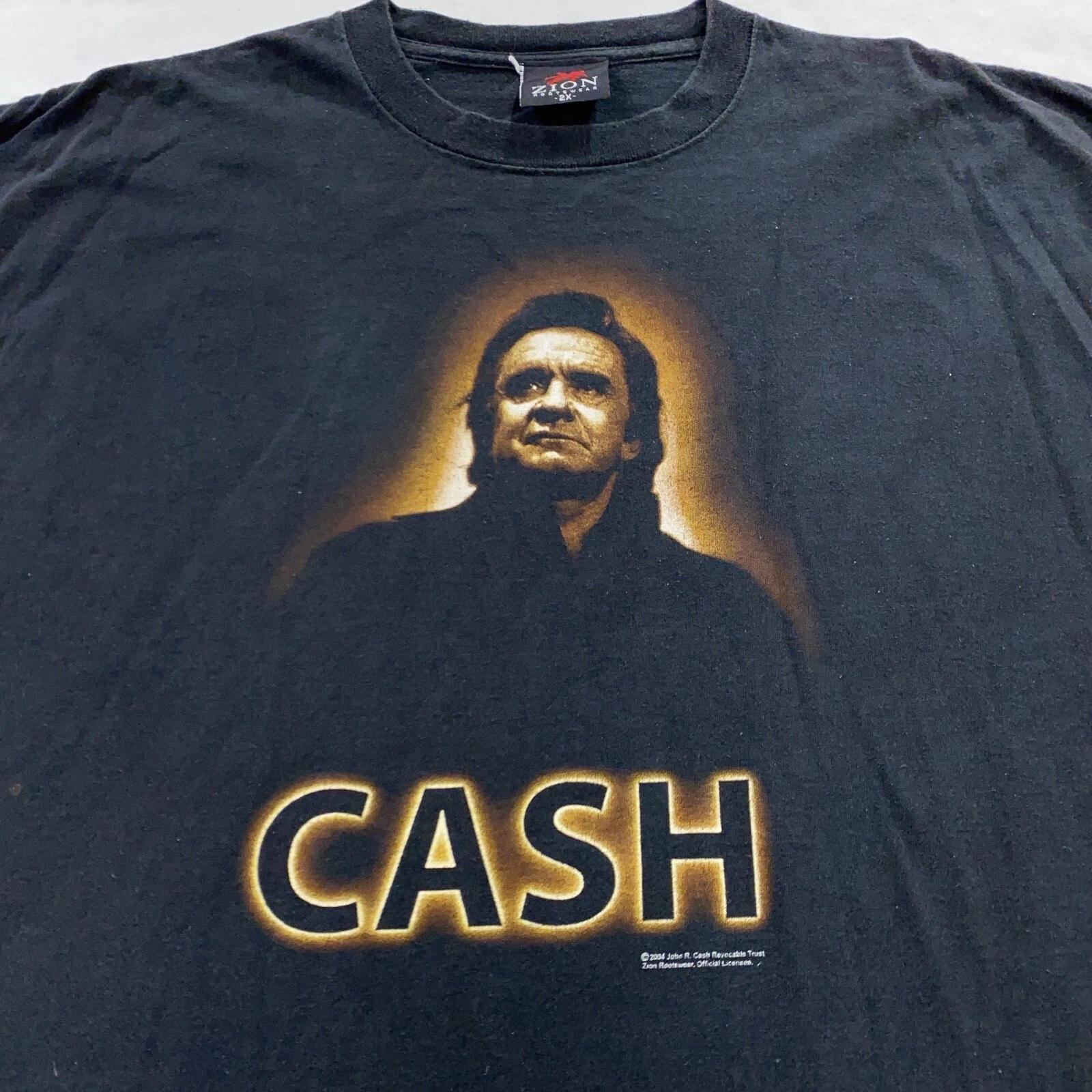

винтажная футболка JOHNNY CASH 2004 г. 2XL мягкая кантри-рок концертный тур zion L