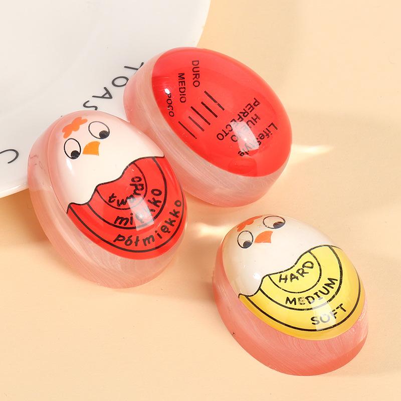 Eco-Friendly Resin Red Eggs Timer Egg Timer Resin Boiled Egg Cooker Color Changing Cooking Temperature Observer Kitchen Tool3