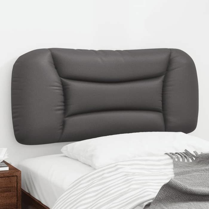 VidaXL Coussin de Tête de Lit, Oreiller de Lecture avec Fermeture à Glissière, Coussin de Lecture pour Lit Chambre, Gris 80 374535