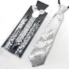 Verstellbares Pailletten Hosenträger und Krawatten Set für Herren mit Metallclip für Hochzeiten und Mottopartys Kostümzubehör