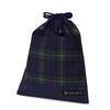 COLORFUL CANDY STYLE Drawstring Lunch Bag, Medium, No Gusset (with Name Tag), Water-Repellent, No-Iron, Tartan CheckDark Green, Water-Repellent,