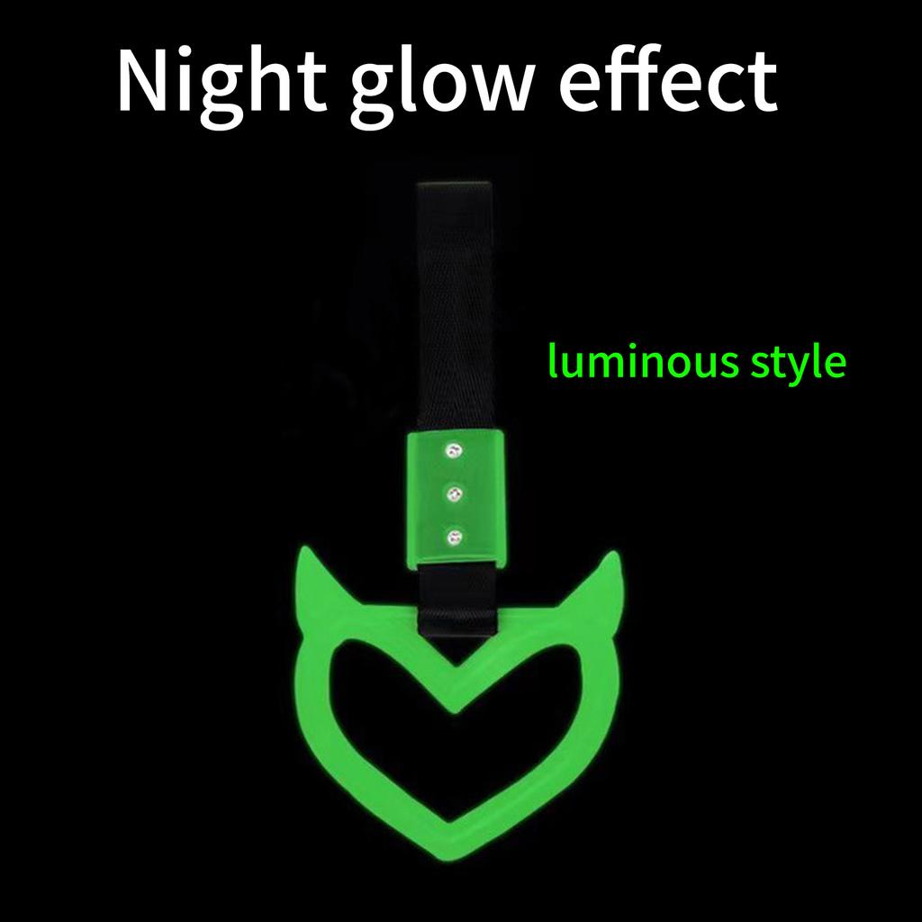 Car Handle Devil Heart Hanging Ring Hand Strap Train Bus Handle Bumper Warning Ring Auto Interior Decorative Accessories