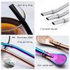 2pcs Yerba Mate Bombilla Stainless Steel Straw Loose Leaf Tea Infuser Dringking Spoons Filter Stirring Straws W Cleaning Brush 5