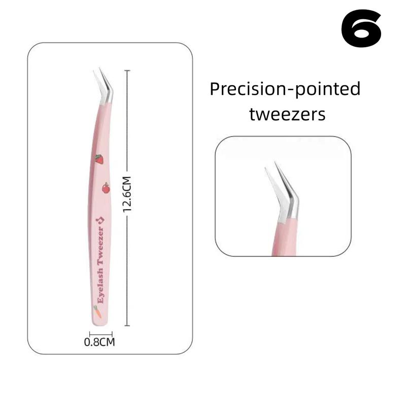 Pinsett for falske øyevipper med høy presisjon, High-end assisterende verktøy for øyenvippeextensions, Profesjonelt sminkesett