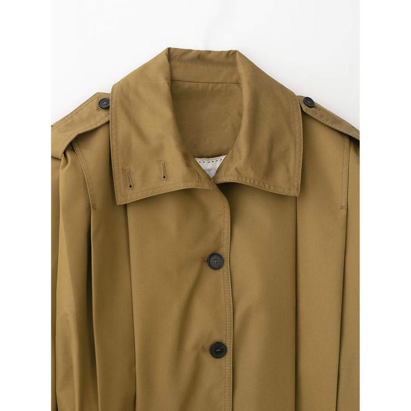 Kaslead New Women Clothes Western Style Fashion Simple and Versatile Pleated Outerwear 3194545