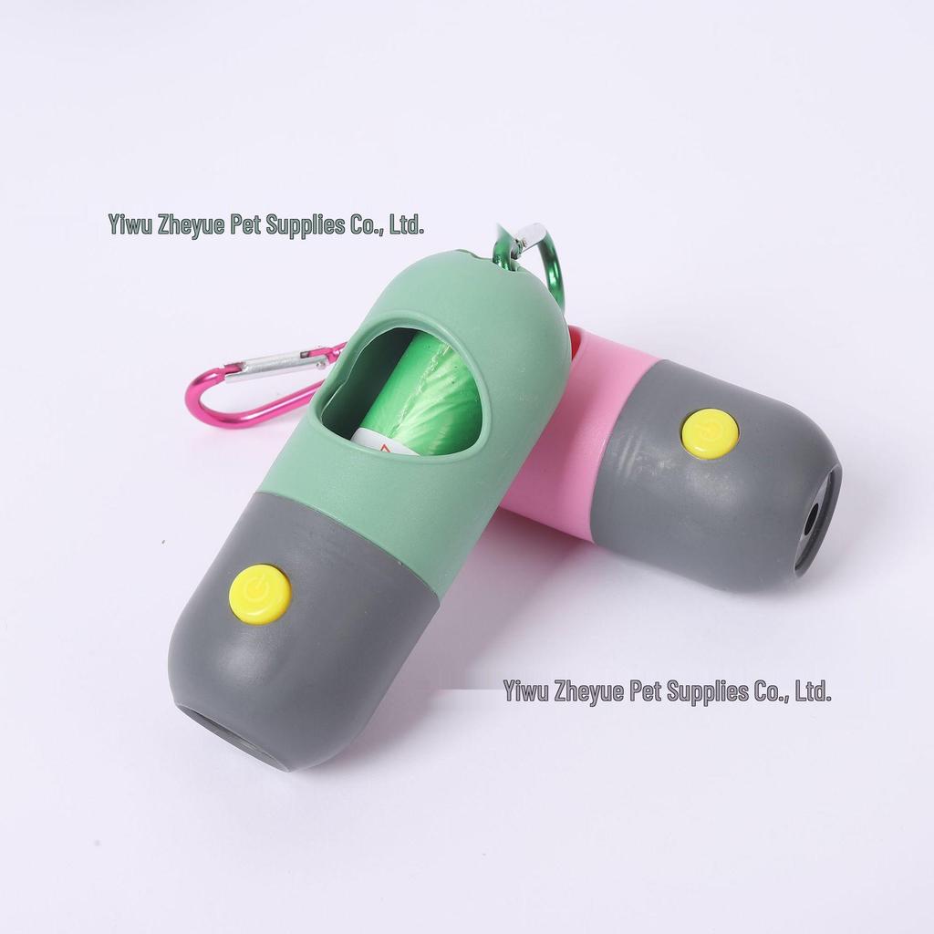 LED Dog Poop Scooper with Biodegradable Trash Bags - Portable ABS Plastic Pet Supply