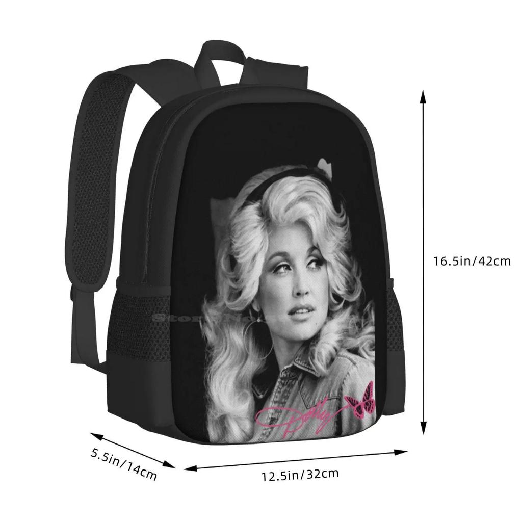 Retro Dolly Parton's Gift Men Women School Bag Big Capacity Backpack Laptop Legend Cowgirl Retro Music 80s 90s Jolene Beautiful