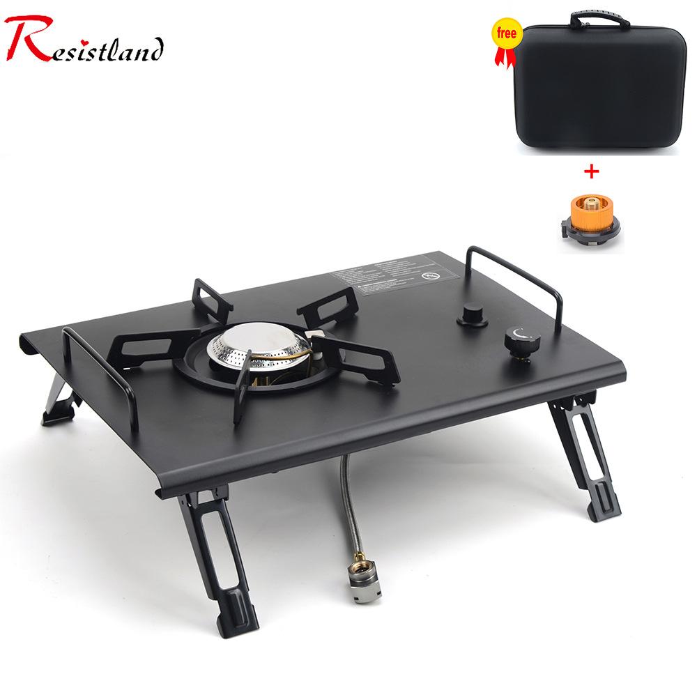 Outdoor Camping IGT Table Foldable Three-unit Table Aluminum Alloy Liftable Portable Detachable Multifunction Grill Table