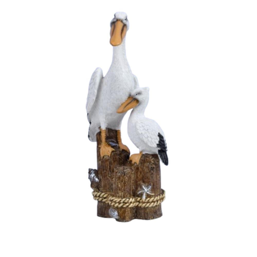 

Mediterranean Style Resin Seagull Figurine Waterproof Small Sea Bird Statue Coffee Table Pelican