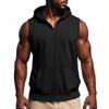 Men's Summer Hooded Sleeveless Vest Zip Up Workout Tank Top Lightweight Breathable Hoodie Jacket Fitness Bodybuilding Training Gym Sports Daily Wear