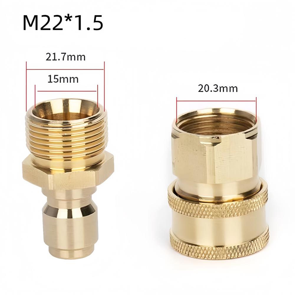 Hochdruckreiniger Messing Schnellkupplungsadapter 38 M22 für auslaufsicheren Gebrauch