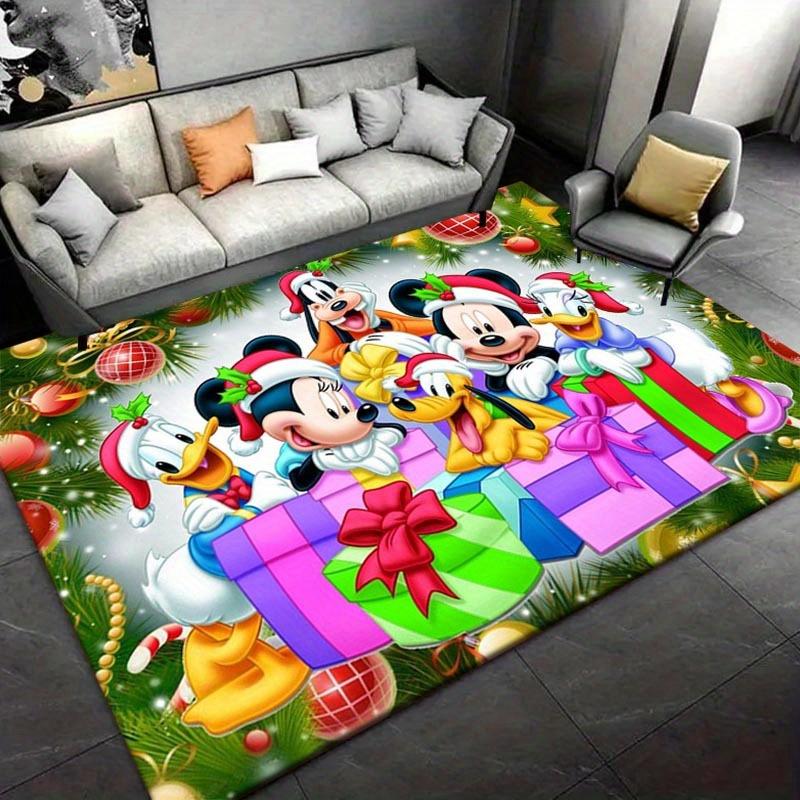 

1pc Mickey Mouse and Friendsd Pattern Area Rug Soft Flannel Floor Mat for Living Room, Bedroom, Kitchen, Sofa Coffee Table Floor Mat, Machine Washable 60cm by 90cm