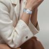 TISSOT Kutu series quartz movement casual fashion Swiss women's watch Swiss watch silver dial stainless steel case leather strap T035.210.16.031.02