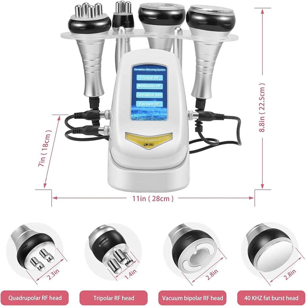 Electric 4 in 1 40K Vacuum Body Relaxation Machine Thermal RF Face Neck Massager Cosmetic Skincare Accessory Tool Supply Set Kit