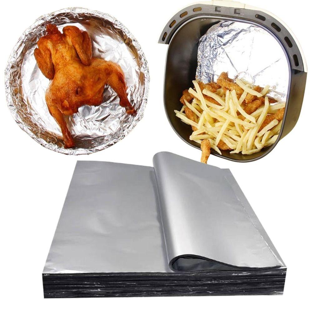 50pcs Square Aluminum Foil Paper Disposable Tin Foil Paper New Kitchen Baking Tool  Barbecue