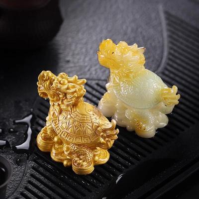 Color-Changing Chameleon Turtle Tea Pet Ornament - Tea Table & Office Decoration, Kung Fu Tea Set Accessory.