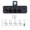 EU Plug Power Strip AC Outlets Multitap Electrical Wall Socket Extension Cord With USB C Ports Fast Charging Wall socket