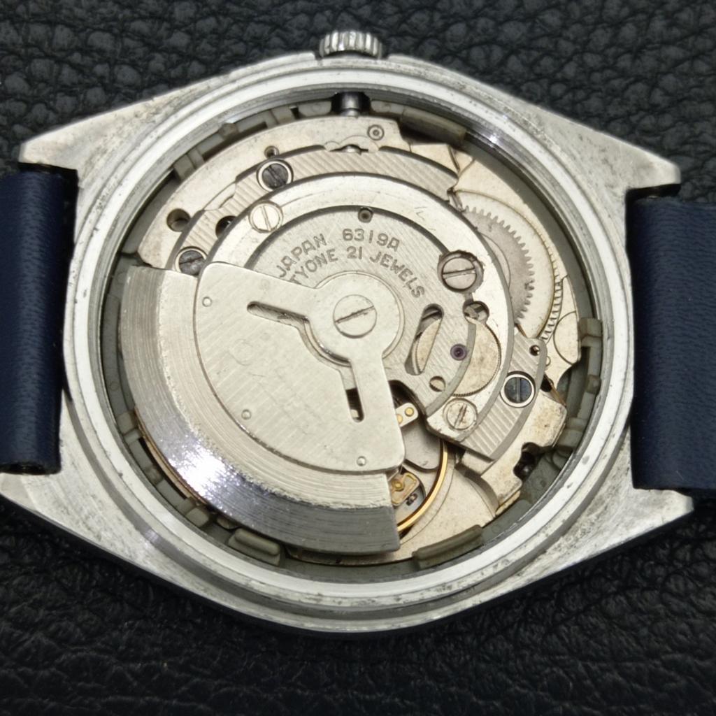 Seiko 5 AUTOMATIC 6319A JAPAN MENS VINTAGE BLUE COLOR DIAL WATCH A701914-5 R207-a701914