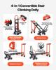 3 in 1 Industrial Convertible Stair Climbing Cart, 350 kg Max Load, Folding Hand Truck Dolly with Handle & Wheels, Stair Climbing Utility Trolley for