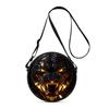 Tiger Print Round Shoulder Bag Casual Messenger Bag for Woman Best Gifts 2D Flat Casual Daily Crossbody Bag