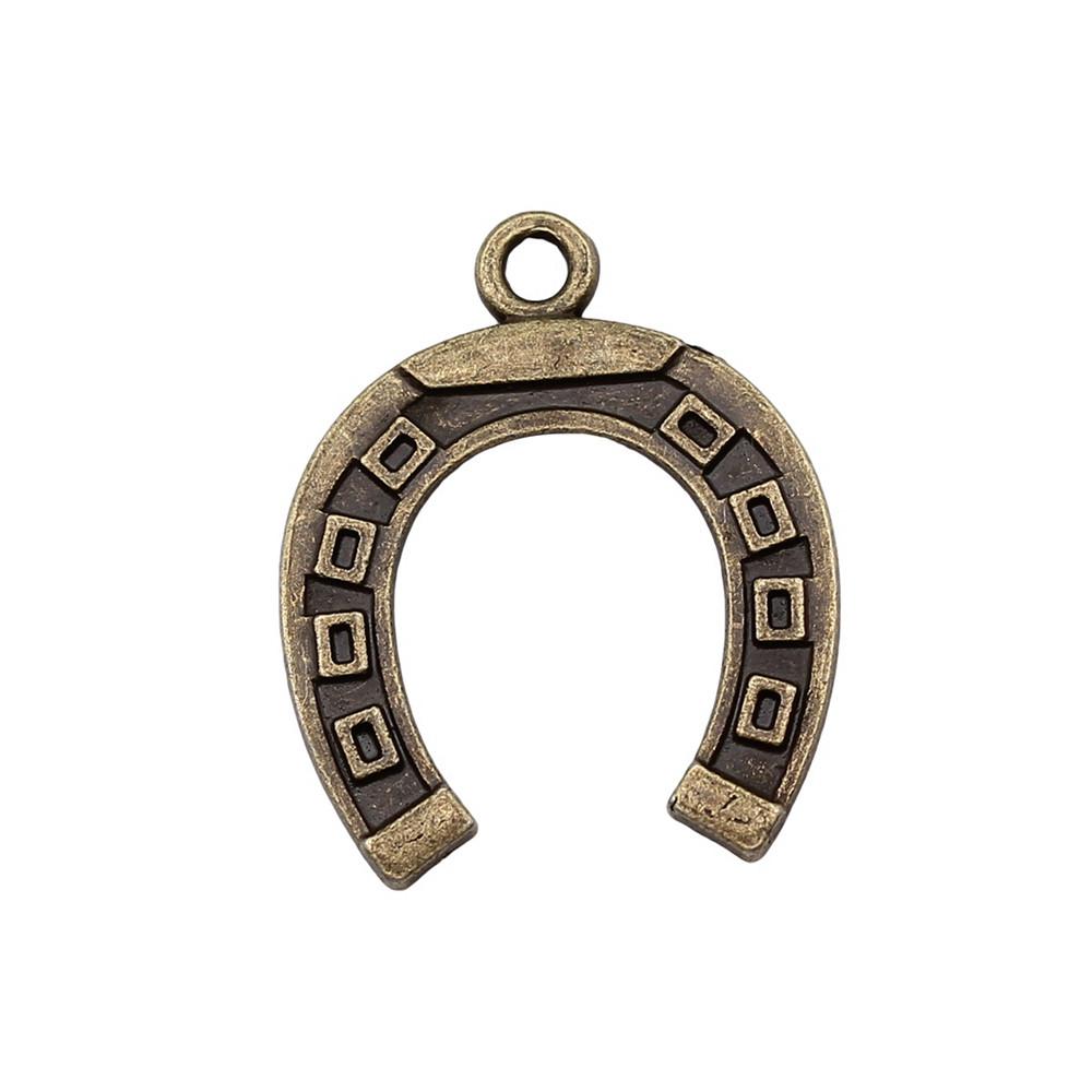 Vintage Horseshoe Charms Alloy Metal Pendants For DIY Jewelry Lucky Themed Accessories