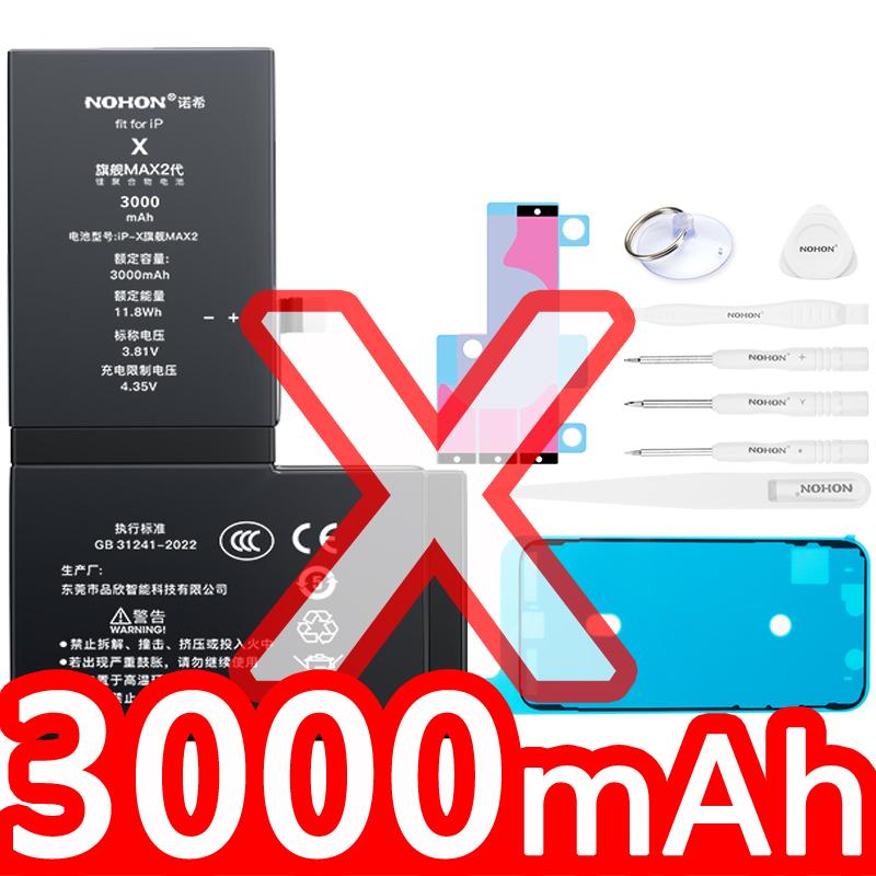 2026 NOHON Phone Battery for iPhone 5S 6 6S 7P 8P X SE2 SE3 XR XS 11 12 13Mini 14P 15PM With Tool for Replacement iPhone Bateria