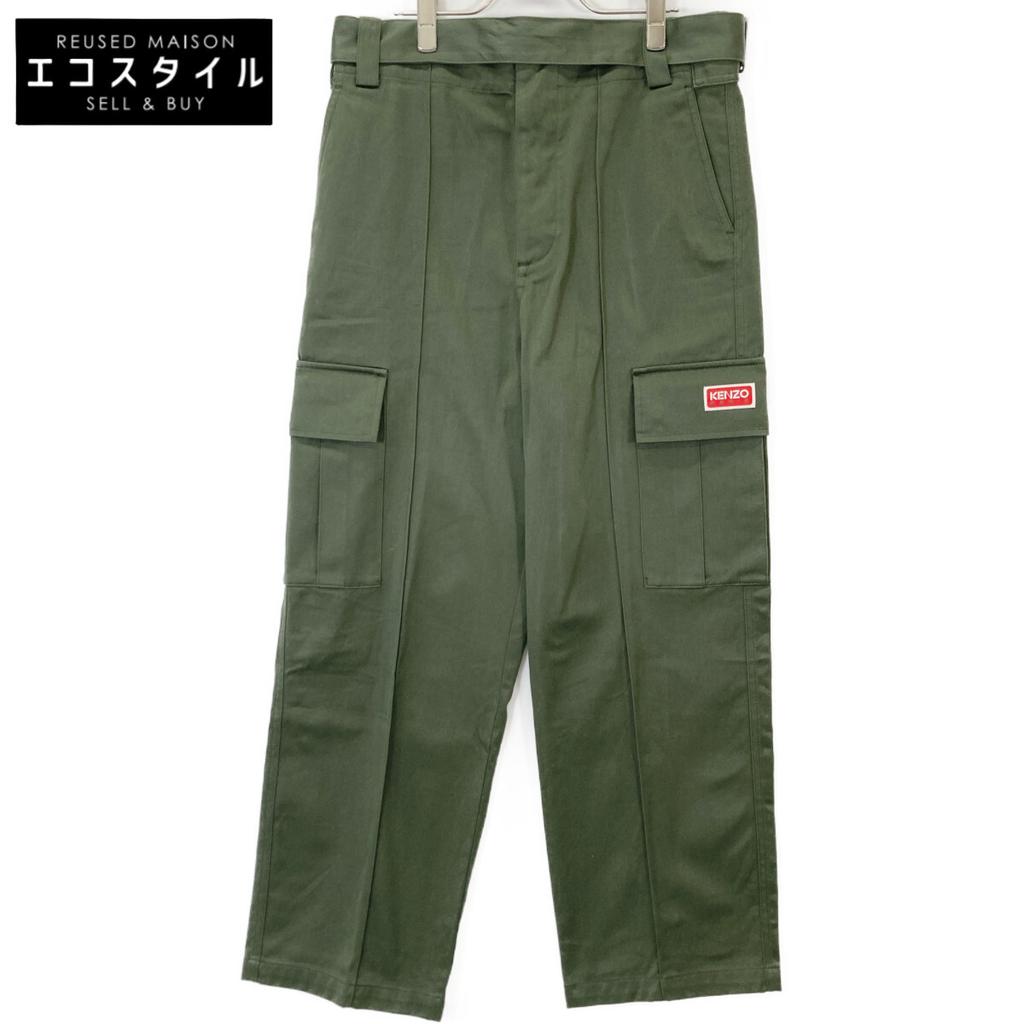 Kenzo FE58PA3759GF Khaki Belted Cargo Pants Bottoms M khakiUsed