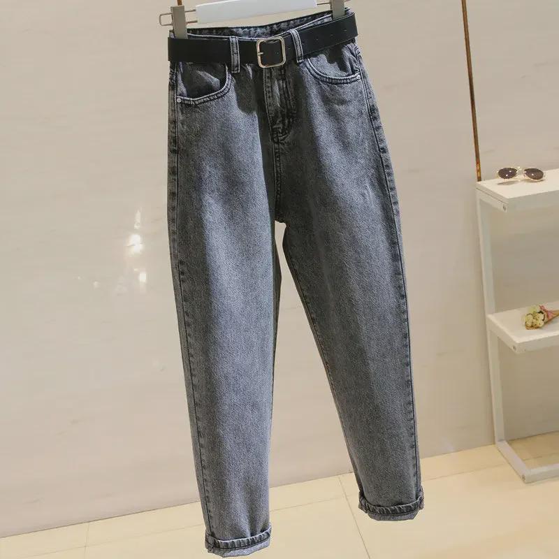 Women's Summer 2024 Light Blue High-Waisted Korean-Style Slimming Loose Straight Jeans