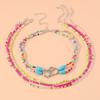 4ocs/set Boho Handmade Colorful Beads Necklace for Women Girls Turquoise Beaded Chokers Necklaces Summer Beach Jewelry Gift