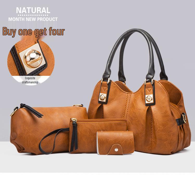 Retro třídílný set pro matku a dceru 2024: Evropská a americká módní kabelka, taška přes rameno, crossbody taška.