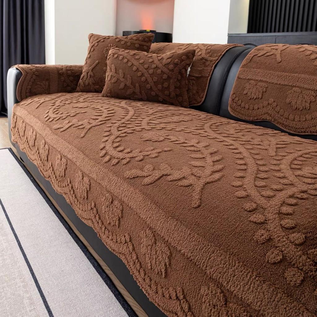 1pcs Simple Solid Color Sofa Cover Comfortable Dust-proof Anti-slip Seat Blanket Fashion Living Room L Couch Towel Protector