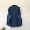 2026 Spring Women's Loose Denim Layering Shirt Jacket - Korean Style Retro Medium-Long Sleeve