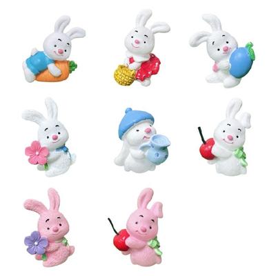 Rabbit Ornamentation Rabbit Figurine For Desk Decors And Dolls House Embellishment Mini Figurine Houses Display