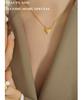 18k Gold-Plated Heart-Shaped Titanium Steel Clavicle Necklace - Handmade, Stylish, for Women