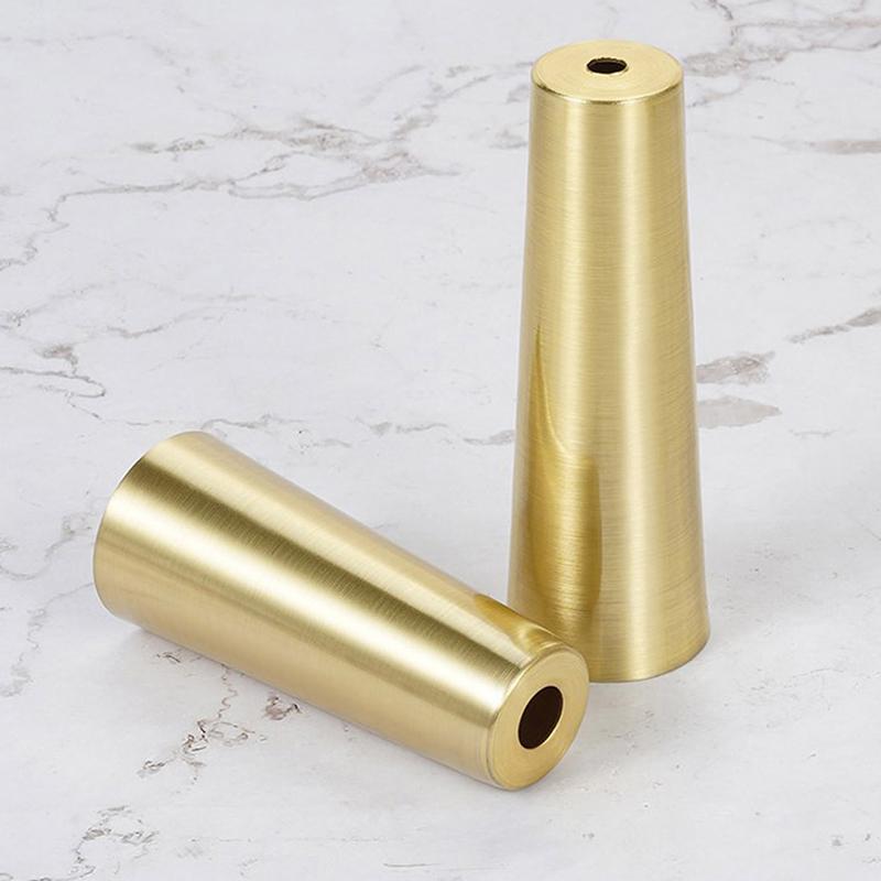 Foot Solid Brushed Iron Table Chair Cylinder Cap Protect Decor Bottom Safe Pad