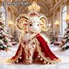 2D Acryl Sternzeichen Steinbock Weihnachtsbaum Anhänger Glücksbringendes Rot-Gold Design Für Rückspiegel Neujahr Hausdekoration
