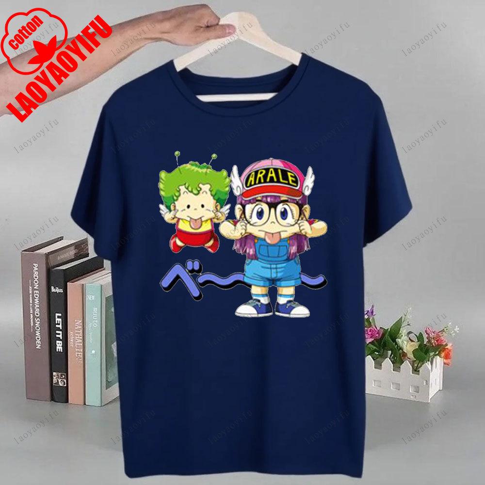 Arale T-shirts Women Graphic Japanese Manga Tshirt Breathable Camisetas Fashionable and Casual Cotton Short Sleeved Round Neck